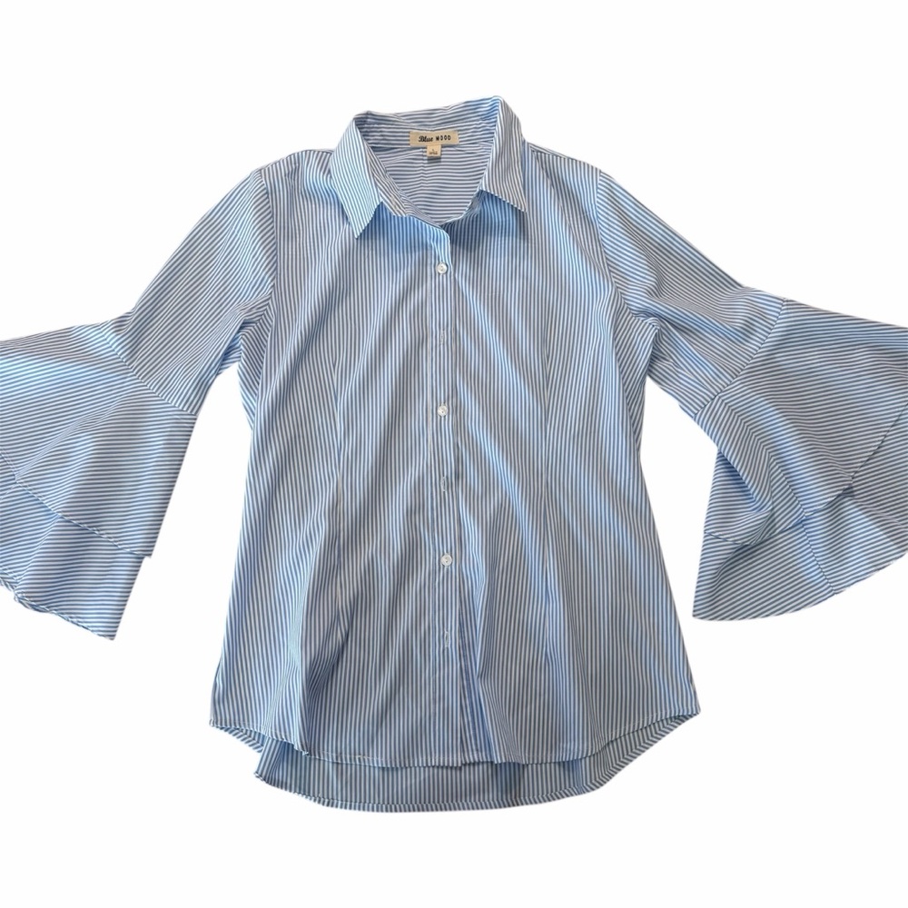 Blue Striped Button Down Shirt